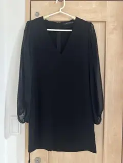 お値下げ⭐︎ZARA: Vネック長袖ワンピース
