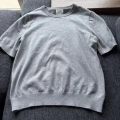 半袖 ニット クルーネック グレー　H &M