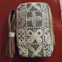 ミナペルホネン forest tile スマホポシェット　ワンマイルショルダー