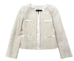 UNTITLED アンタイトル　size1 S ツイードノーカラージャケット