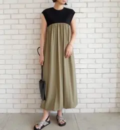 STYLE DELI 切替ロングバルーンワンピース