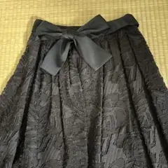 【美品】NATURAL BEAUTY フレアスカート ネイビー　36サイズ