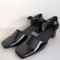 ※6/7まで※【新品】RayBEAMS アンクルストラップパンプス 黒 25cmのサムネイル