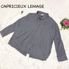 カプリシューレマージュ F ストライプ 長袖シャツ オープンカラー　コットン