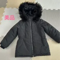 ファー付きブラックコート