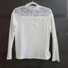 レースハイネック長袖トップス INGNI