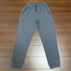 グレー ドローストリング ロングパンツ