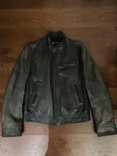 00s emporio ARMANI シングルライダース　レザージャケット