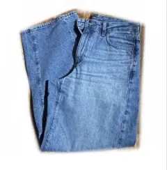 GU バレルレッグジーンズ　ジーユー　65 BLUE デニム　パンツ