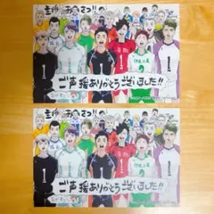 ハイキュー!! 最終巻 特典カード 2枚 ポストカード 非売品