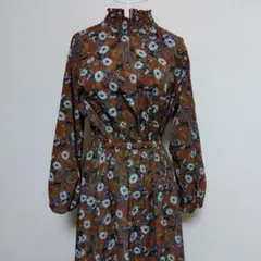 R.P.S 花柄長袖ワンピース ハイネック Мサイズ