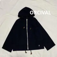 オーシバル ORCIVAL ダブルジップ フード ジャケット 14 ネイビー