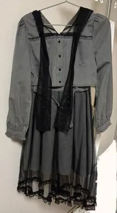 ROJITA グレー レース付きワンピース 長袖