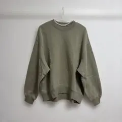 【GU】クルーネック オーバーサイズスウェット カーキ Sサイズ