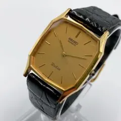 SEIKO セイコードルチェ 八角ケース 薄型ドレス腕時計 上品ゴールド 