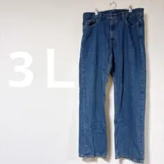 希少✨リラックスフィット 【3Ｌ】デニムパンツ コットン100％　ブルー