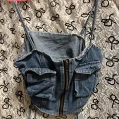 韓国子供服　デニムビスチェ　130 MONG KOK