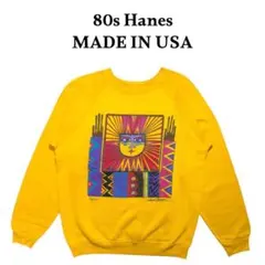 80sLaurel Burch Hanesサンゴッドスウェット USA製