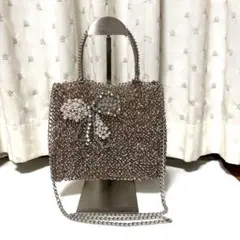 アンテプリマのシルバーラメビーズ編み3wayショルダー - メルカリ