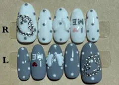 ドットデザイン ウィッシュコア ハンドメイド ネイルチップ