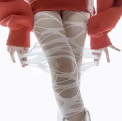 網タイツ 白　蜘蛛の巣 ダメージ ストッキング　パンク　地雷