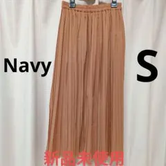 セール【新品未使用】 Navy プリーツロングスカート オレンジ S 春夏のサムネイル