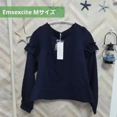 タグ付き未使用品 Emsexcite ブラウス Mサイズ ネイビーのサムネイル