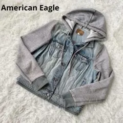 アメリカンイーグル フードつきデニムジャケット Gジャン 【S】カジュアル