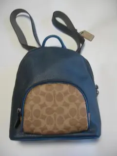 COACH シグネチャー レザー PVC バックリュック