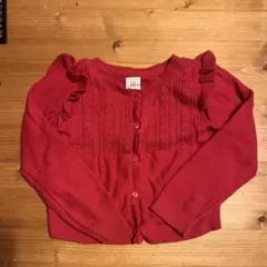 baby GAP フリル付き赤カーディガン