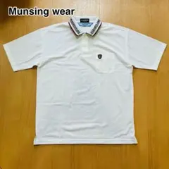 マンシングウェア　半袖ポロシャツ　LL　ゴルフ　白　ホワイト　デサント