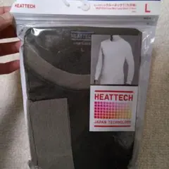 ユニクロHEATTECH クルーネック長袖Tシャツ L ダークグリーン