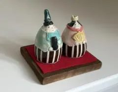 陶器製ひな祭り雛人形セット