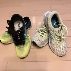asics スパイクシューズ イエロー/ブラック　中学陸上競技　長距離　23cm