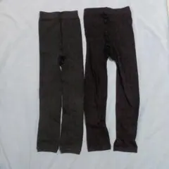 くろぱんレギンス 95〜115cm 2枚セット ブラック