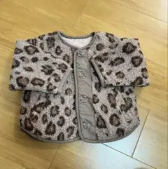 ヒョウ柄ボアアウター