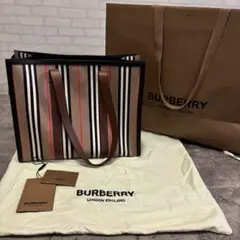 最終値下げ 美品BURBERRY アイコンストライプ ブックトート トート