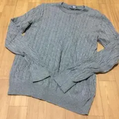 カシミヤ　ニット　グレー　S