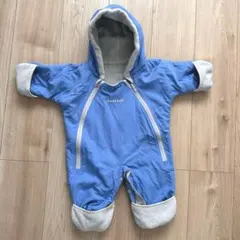 モンベル　ベビーシェル　ブランケットジャンプスーツ　ロンパース　70　青