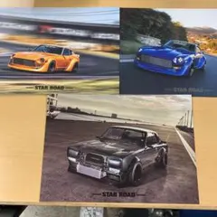東京オートサロン　旧車　スカイライン 日産ファアレディーZ ポスター