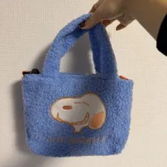 スヌーピー モコモコミニトートバッグ