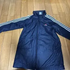 adidas ネイビー ベンチコート