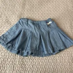 petit main デニムブルー フレアスカート 90