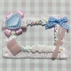 トレカケース ホイップデコ 平成女児 量産型 ピンク リボン いちご トレカデコ