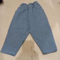 クラウディーファインレイター　ストライプ カジュアルパンツ ゴム入り