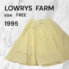 LOWRYS FARM フレアスカート イエロー フリーサイズ黄色　透け感古着のサムネイル