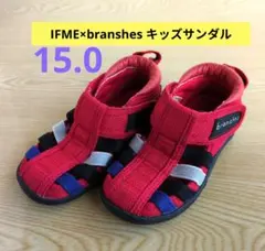 IFME×branshesコラボ　キッズサンダル　サイズ…15.0cm　レッド