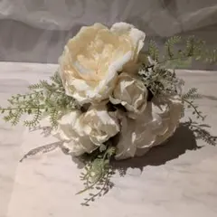 ホワイト 造花ブーケ タグ付き