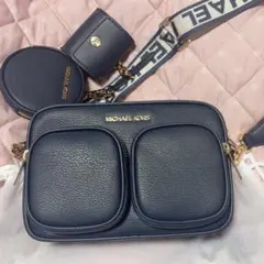 【購入後使用せず保管】マイケルコース　ショルダーバック　ネイビー