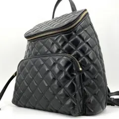 【極美品✨】マダムヒロコ レスパス キルティング リュックサック レザー 黒